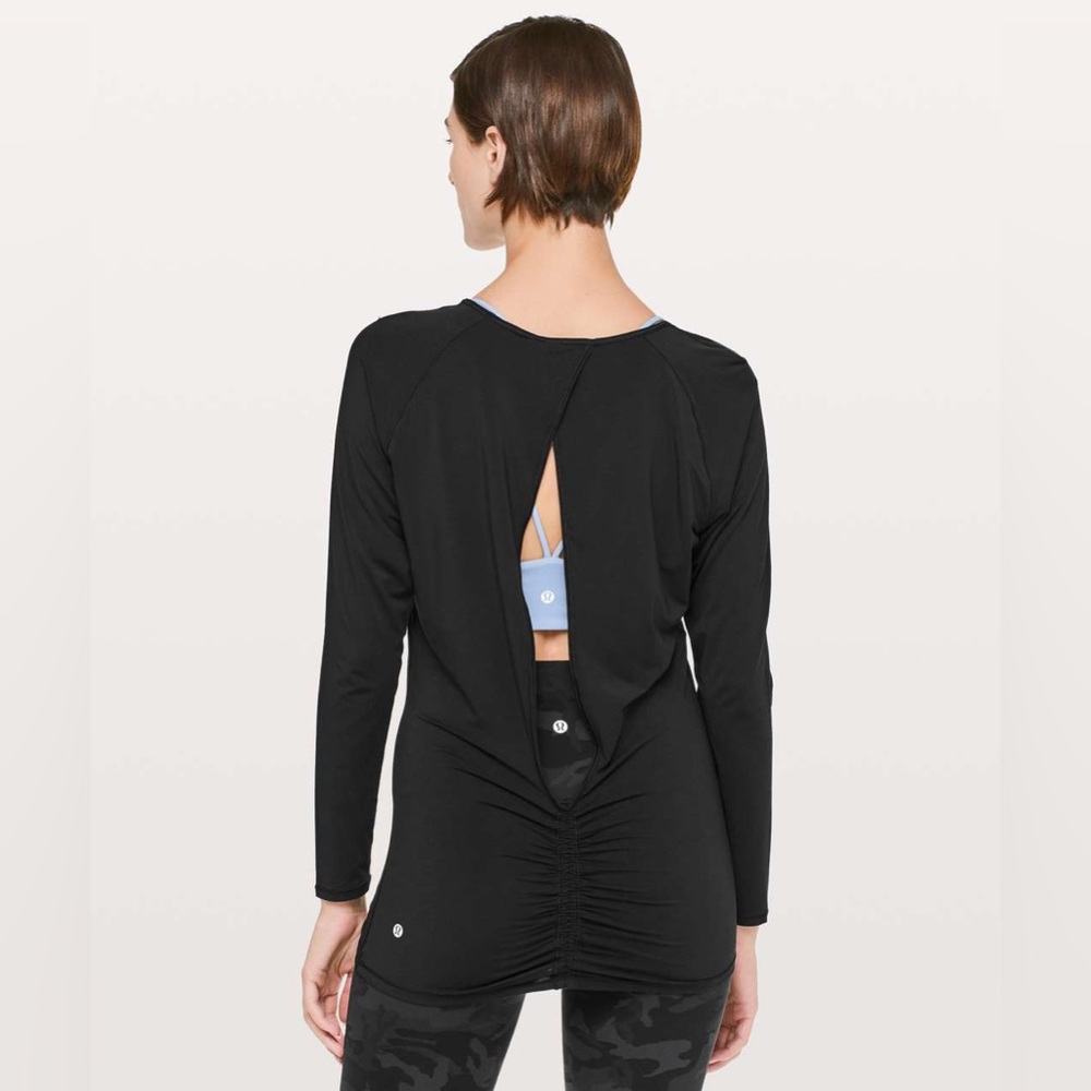 Lululemon Deep Stretch Long Sleeve Cinch Black Women’s Size 6